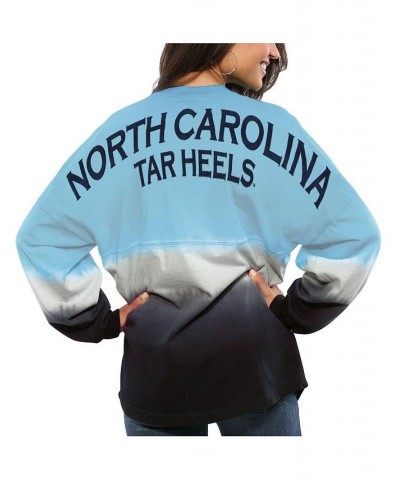 Women's Carolina Blue North Carolina Tar Heels Ombre Long Sleeve Dip-Dyed Spirit Jersey Carolina Blue $43.70 Tops