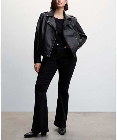 Women's Faux-Leather Biker Jacket Black $47.69 Jackets