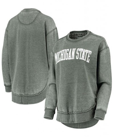 Women's Green Michigan State Spartans Vintage-Like Wash Pullover Sweatshirt Green $40.00 Sweatshirts