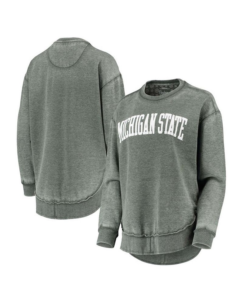 Women's Green Michigan State Spartans Vintage-Like Wash Pullover Sweatshirt Green $40.00 Sweatshirts