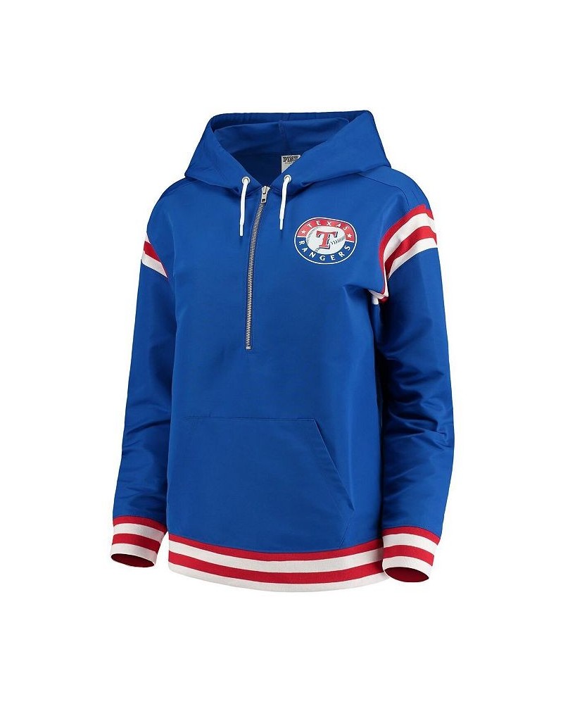 Women's Royal Texas Rangers Anorak Half-Zip Pullover Jacket Royal $36.00 Jackets