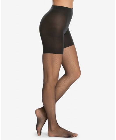 Micro-Fishnet Mid-Thigh Shaping Tights Black $29.12 Hosiery