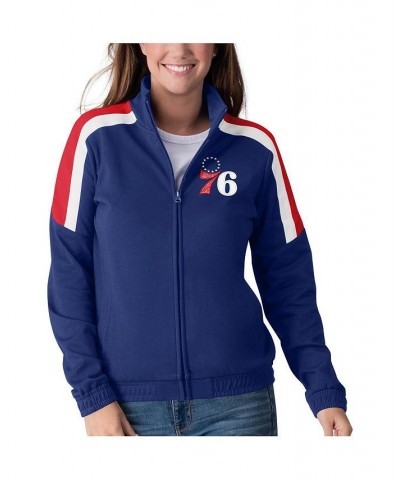 Women's Royal Philadelphia 76ers Jump Shot Full-Zip Track Jacket Royal $32.80 Jackets