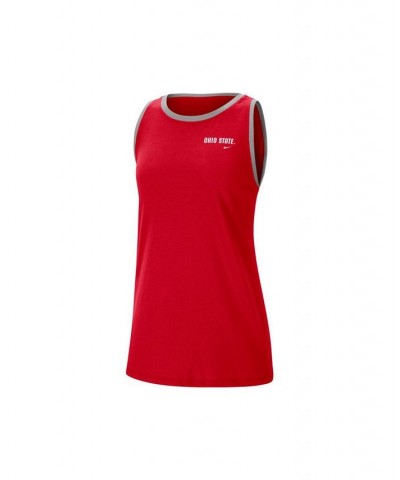 Ohio State Buckeyes Women's High Neck Tank Red $20.70 Tops