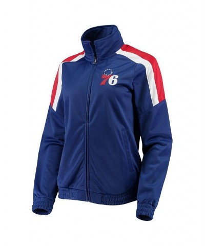 Women's Royal Philadelphia 76ers Jump Shot Full-Zip Track Jacket Royal $32.80 Jackets