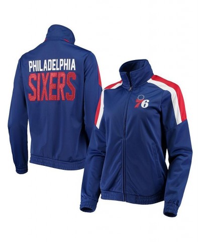 Women's Royal Philadelphia 76ers Jump Shot Full-Zip Track Jacket Royal $32.80 Jackets