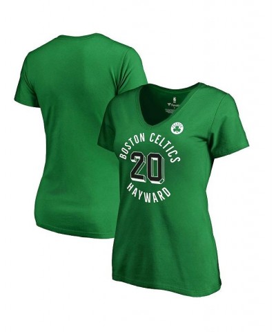 Women's Branded Gordon Hayward Kelly Green Boston Celtics Notable Name and Number V-Neck T-shirt Kelly Green $18.24 Tops