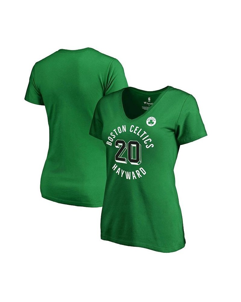 Women's Branded Gordon Hayward Kelly Green Boston Celtics Notable Name and Number V-Neck T-shirt Kelly Green $18.24 Tops