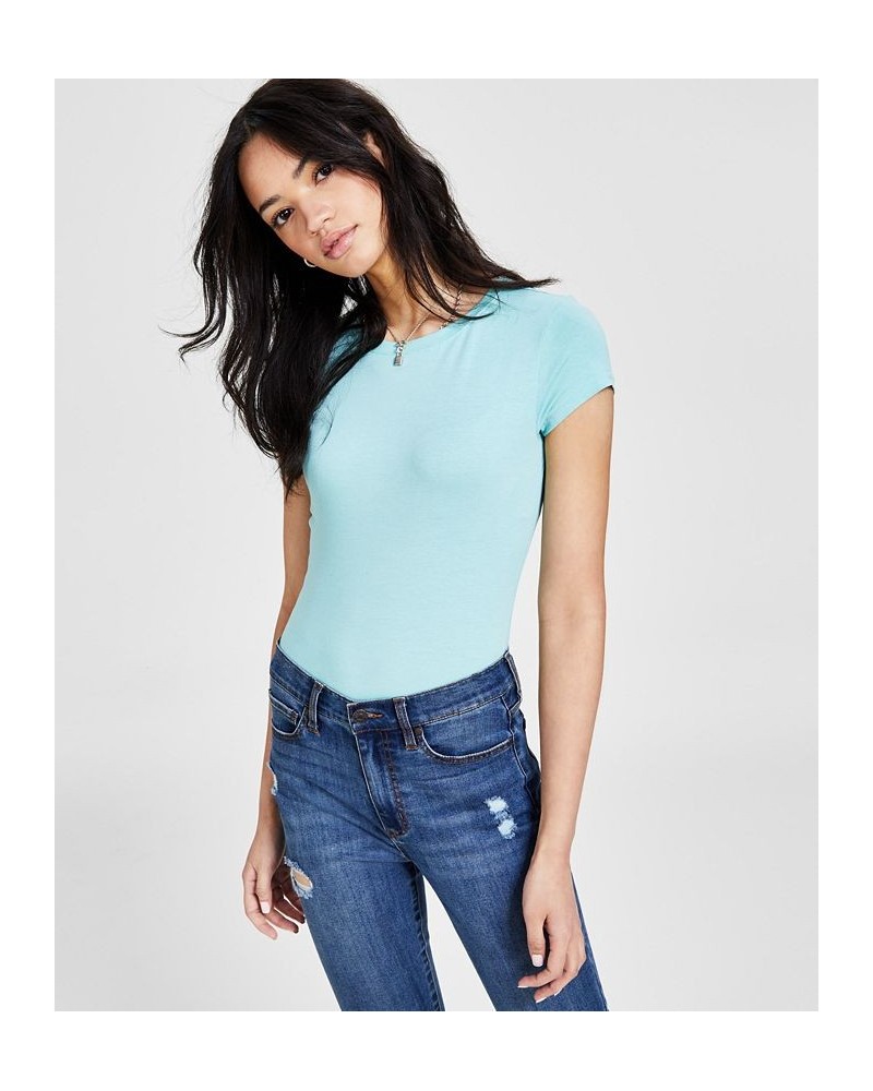 Juniors' Cap-Sleeve T-Shirt Green $8.48 Tops