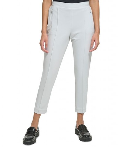 Petite Solid Highline Elastic-Back Straight-Leg Pants Galaxy $50.49 Pants