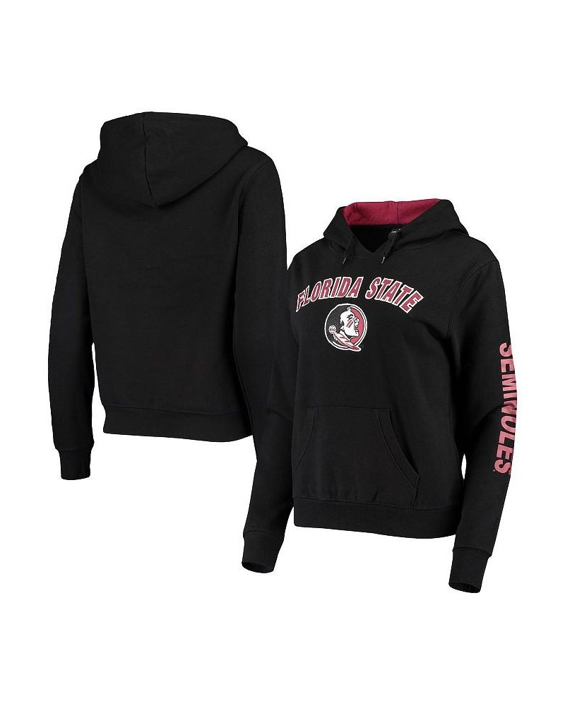 Women's Black Florida State Seminoles Loud and Proud Pullover Hoodie Black $29.14 Sweatshirts