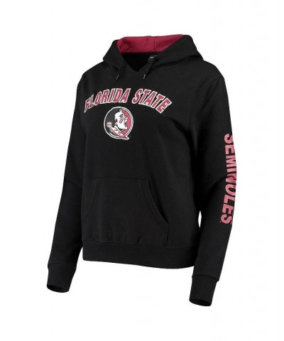 Women's Black Florida State Seminoles Loud and Proud Pullover Hoodie Black $29.14 Sweatshirts