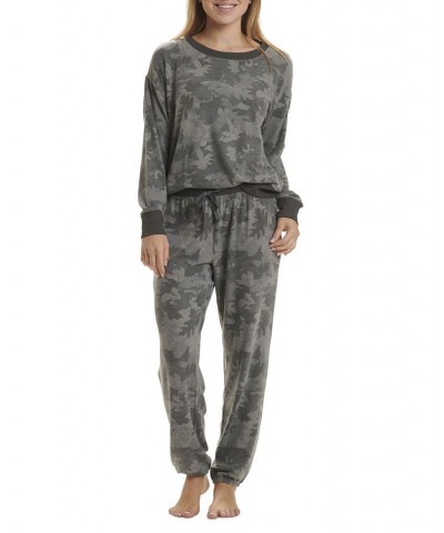 Women's Westport Long Sleeve Pajama Set Gray $28.42 Sleepwear