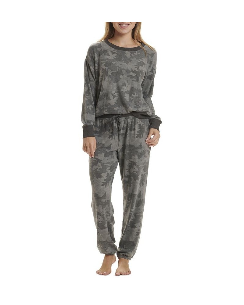 Women's Westport Long Sleeve Pajama Set Gray $28.42 Sleepwear