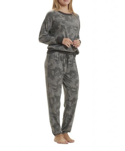 Women's Westport Long Sleeve Pajama Set Gray $28.42 Sleepwear