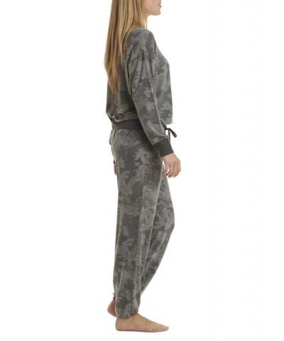 Women's Westport Long Sleeve Pajama Set Gray $28.42 Sleepwear