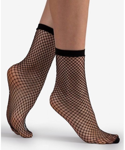 Italian Made Micro Fishnet Socks Black $12.50 Socks