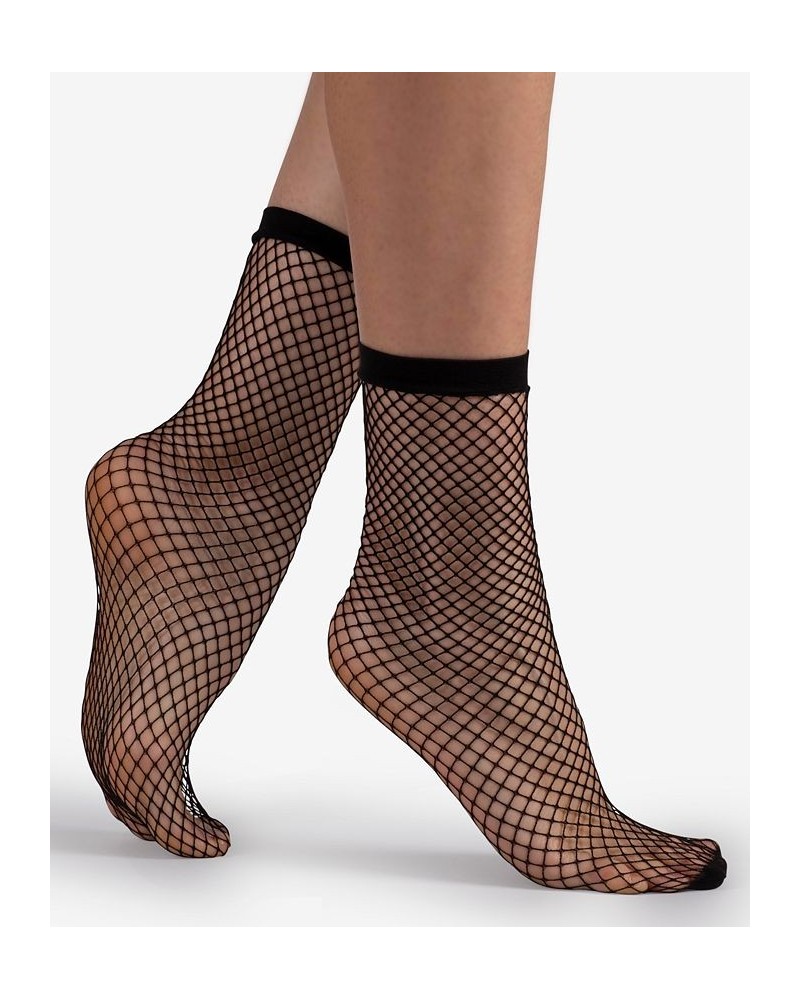 Italian Made Micro Fishnet Socks Black $12.50 Socks