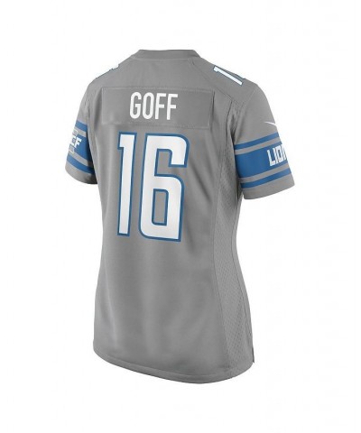 Women's Jared Goff Silver Detroit Lions Game Jersey Silver $53.20 Jersey