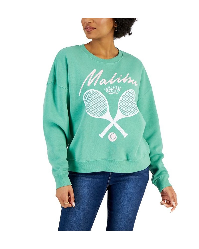 Juniors' Malibu Tennis Club-Graphic Sweatshirt Green $16.79 Tops