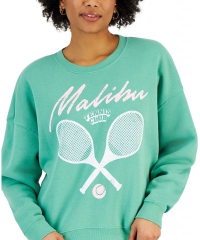 Juniors' Malibu Tennis Club-Graphic Sweatshirt Green $16.79 Tops