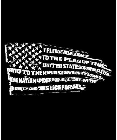 Women's Word Art Pledge of Allegiance Flag T-Shirt Black $20.00 Tops