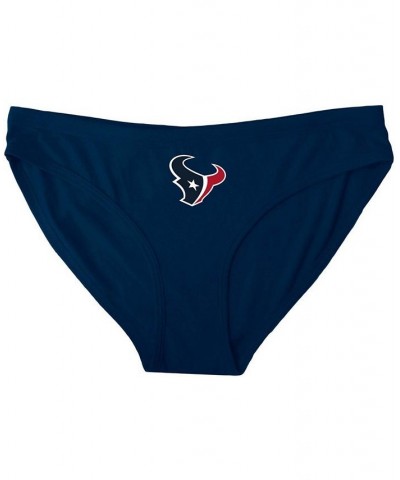 Women's Navy Houston Texans Solid Logo Panties Navy $15.39 Panty