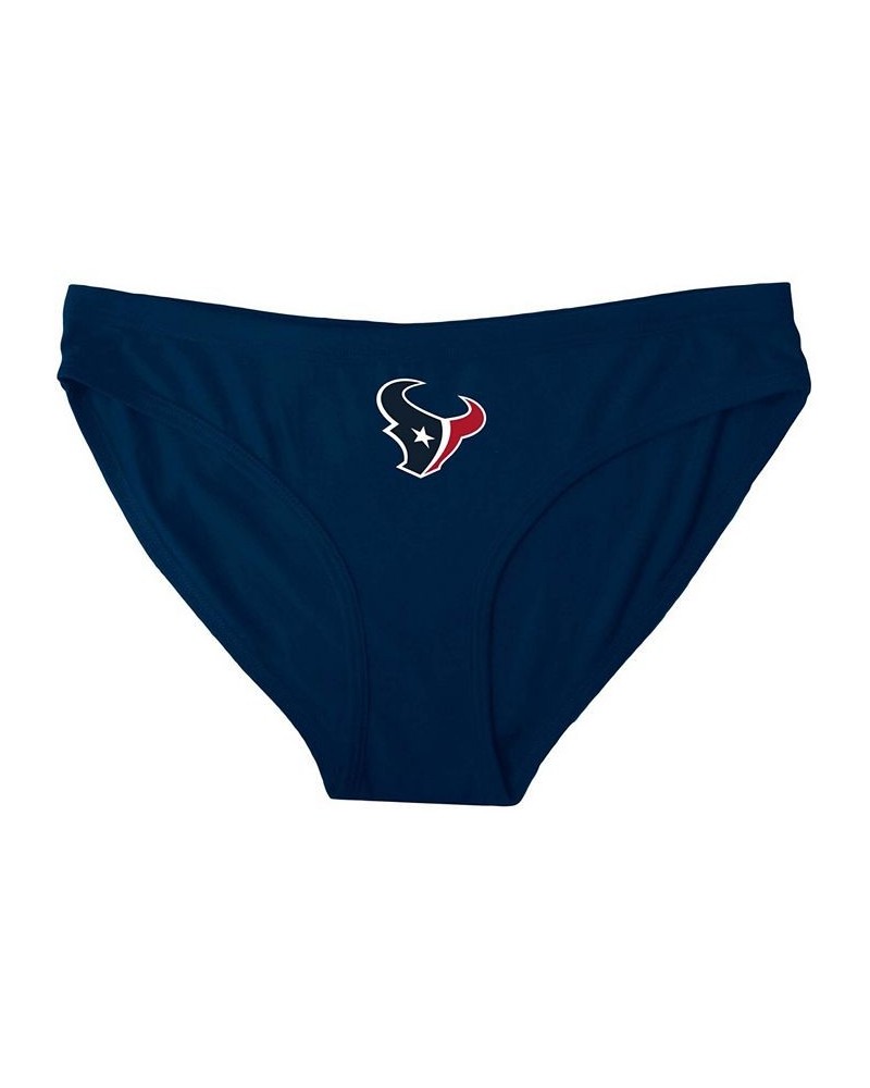 Women's Navy Houston Texans Solid Logo Panties Navy $15.39 Panty