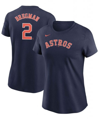 Women's Alex Bregman Navy Houston Astros Name Number T-shirt Navy $22.00 Tops