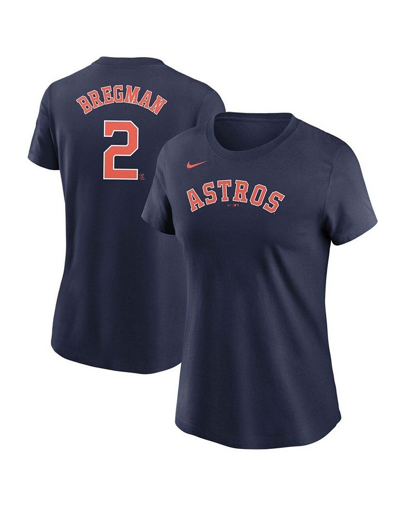 Women's Alex Bregman Navy Houston Astros Name Number T-shirt Navy $22.00 Tops