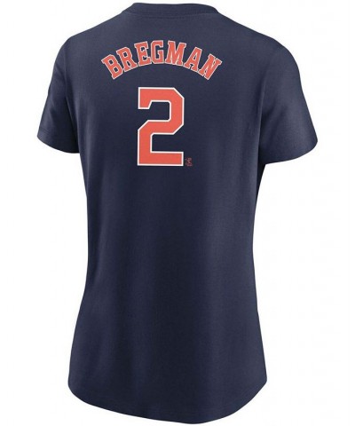 Women's Alex Bregman Navy Houston Astros Name Number T-shirt Navy $22.00 Tops