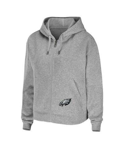 Women's Heathered Gray Philadelphia Eagles Team Full-Zip Hoodie Heathered Gray $43.00 Sweatshirts