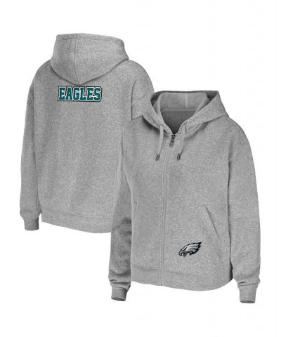 Women's Heathered Gray Philadelphia Eagles Team Full-Zip Hoodie Heathered Gray $43.00 Sweatshirts