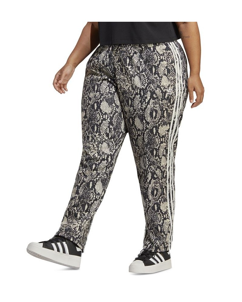 Plus Size Python Slim-Fit Tracksuit Bottoms Black/Multicolor $34.38 Pants