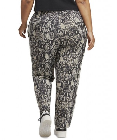 Plus Size Python Slim-Fit Tracksuit Bottoms Black/Multicolor $34.38 Pants