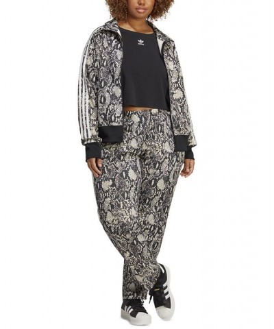 Plus Size Python Slim-Fit Tracksuit Bottoms Black/Multicolor $34.38 Pants