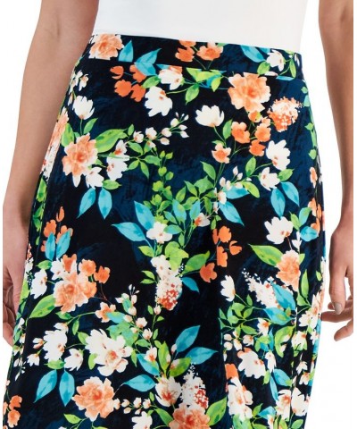 Women's Floral-Print Fit & Flare Midi Skirt PAPAYA/KIWI MULTI $33.97 Skirts