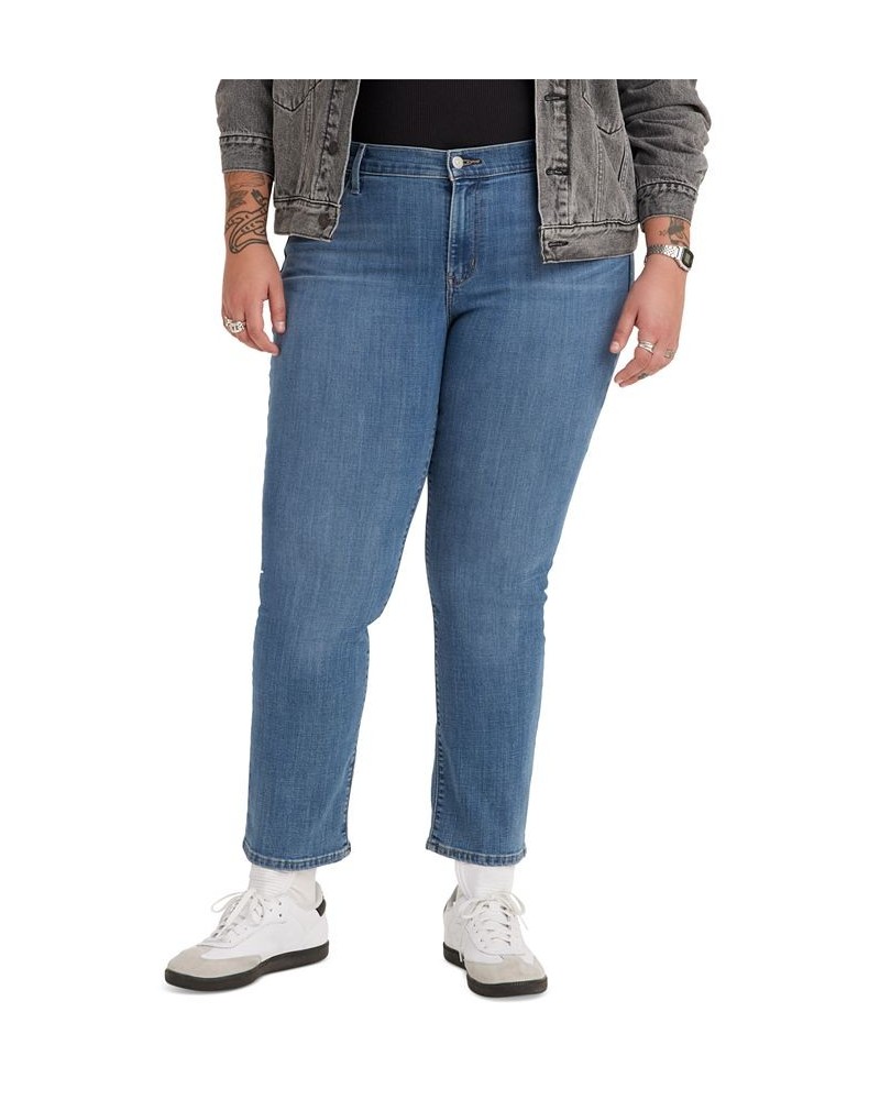 Trendy Plus Size Classic Straight Leg Jeans Lapis Speed $29.40 Jeans