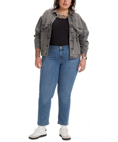 Trendy Plus Size Classic Straight Leg Jeans Lapis Speed $29.40 Jeans