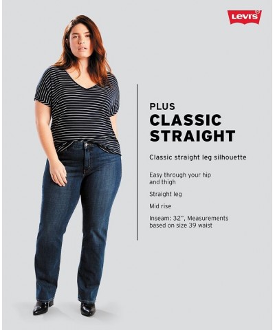 Trendy Plus Size Classic Straight Leg Jeans Lapis Speed $29.40 Jeans