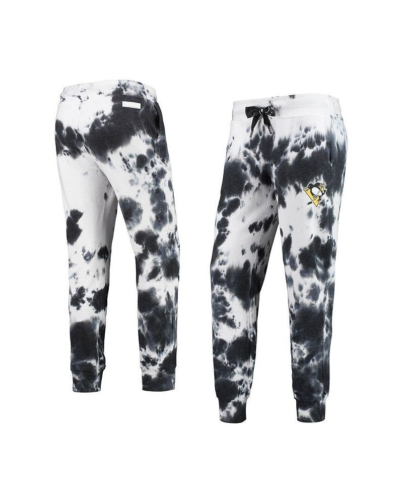 Women's White and Black Pittsburgh Penguins Melody Tie-Dye Jogger Pants White, Black $49.49 Pants