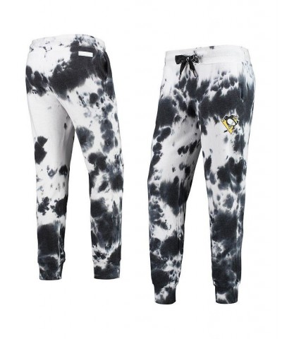 Women's White and Black Pittsburgh Penguins Melody Tie-Dye Jogger Pants White, Black $49.49 Pants