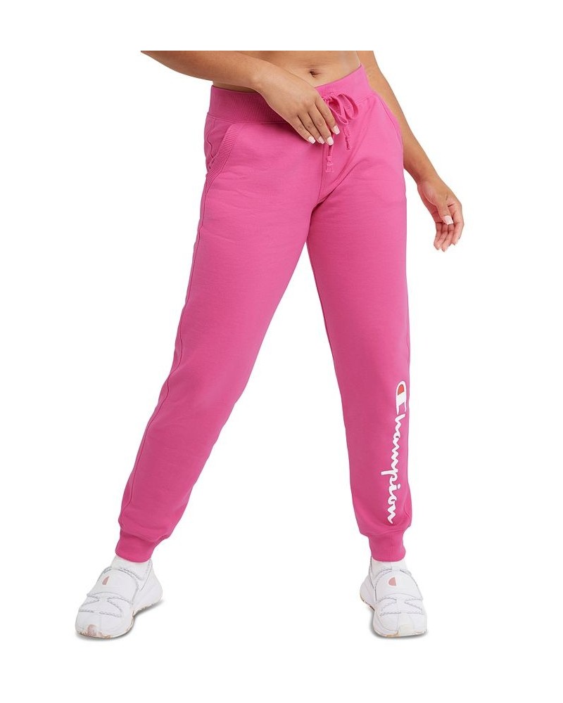 Women's Drawstring Logo Sweatpant Fleece Jogger Wow Pink $19.00 Pants