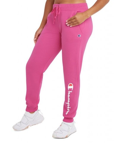 Women's Drawstring Logo Sweatpant Fleece Jogger Wow Pink $19.00 Pants