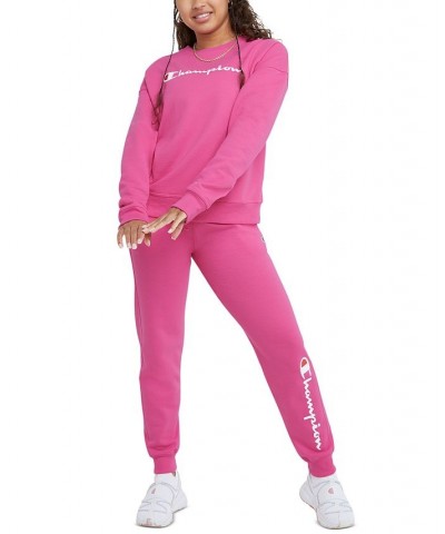 Women's Drawstring Logo Sweatpant Fleece Jogger Wow Pink $19.00 Pants