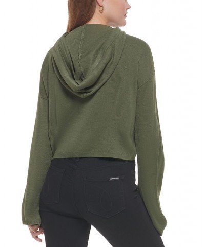 Women's Hooded Bell-Sleeve Top Green $27.40 Sweatshirts