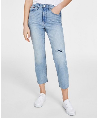 High-Rise Straight-Leg Cropped Jeans Abigail Wash $30.52 Jeans