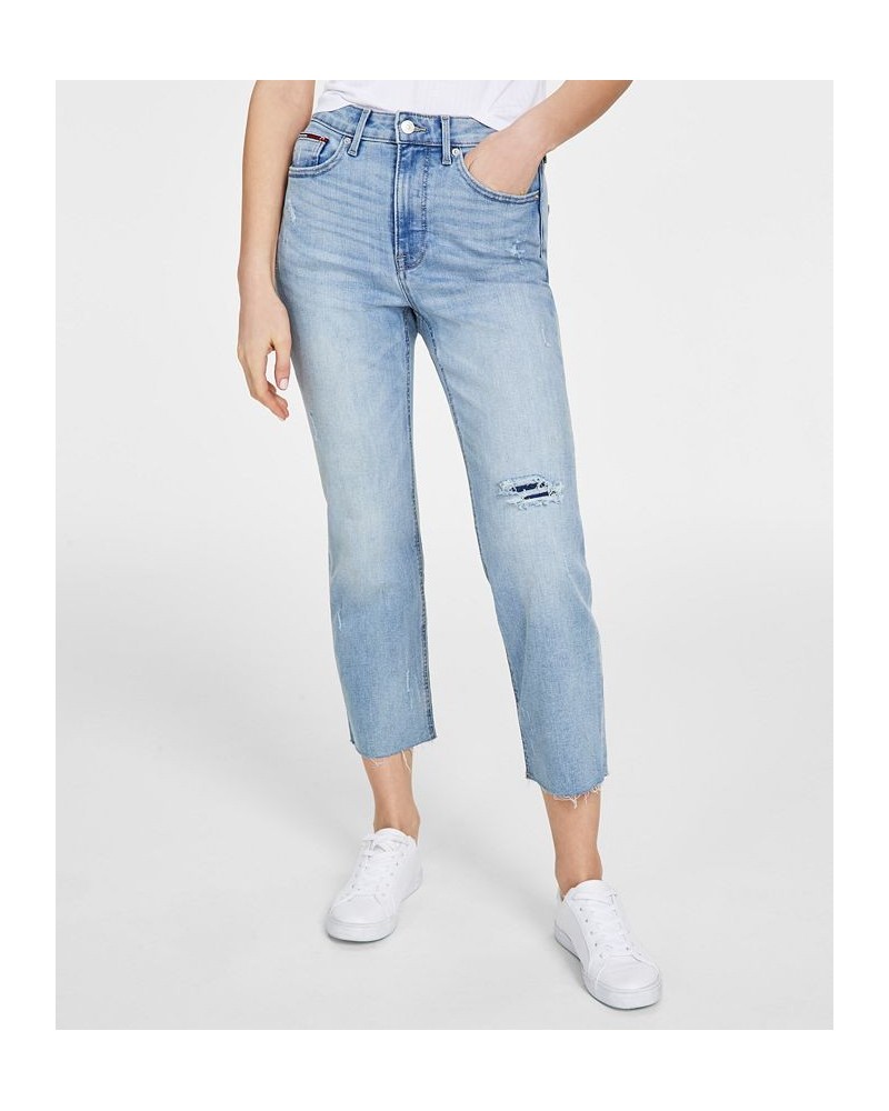 High-Rise Straight-Leg Cropped Jeans Abigail Wash $30.52 Jeans