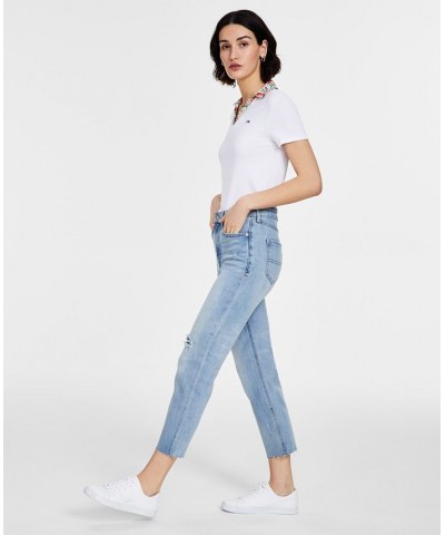 High-Rise Straight-Leg Cropped Jeans Abigail Wash $30.52 Jeans