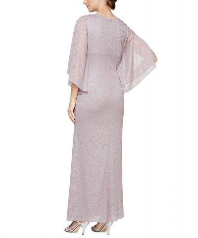 V-Neck Ruffle-Front Gown Mauve $64.07 Dresses